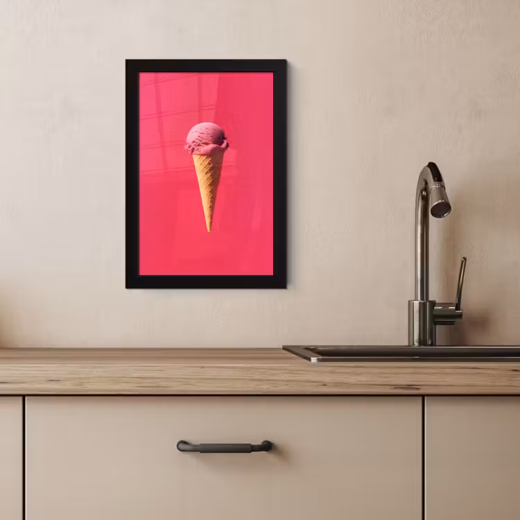 Cuadros enmarcados - Pala helado - Rosa - Cuerno — 3