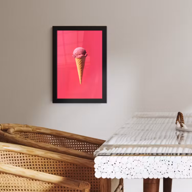 Cuadros enmarcados - Pala helado - Rosa - Cuerno — 4