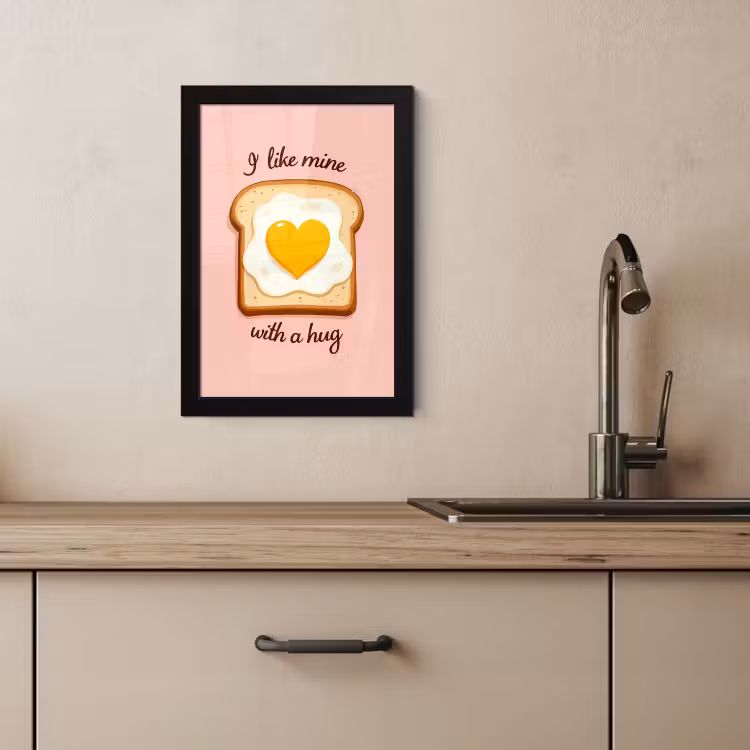 Cuadros enmarcados - Pan - Ilustración - Cita - Rosa — 4