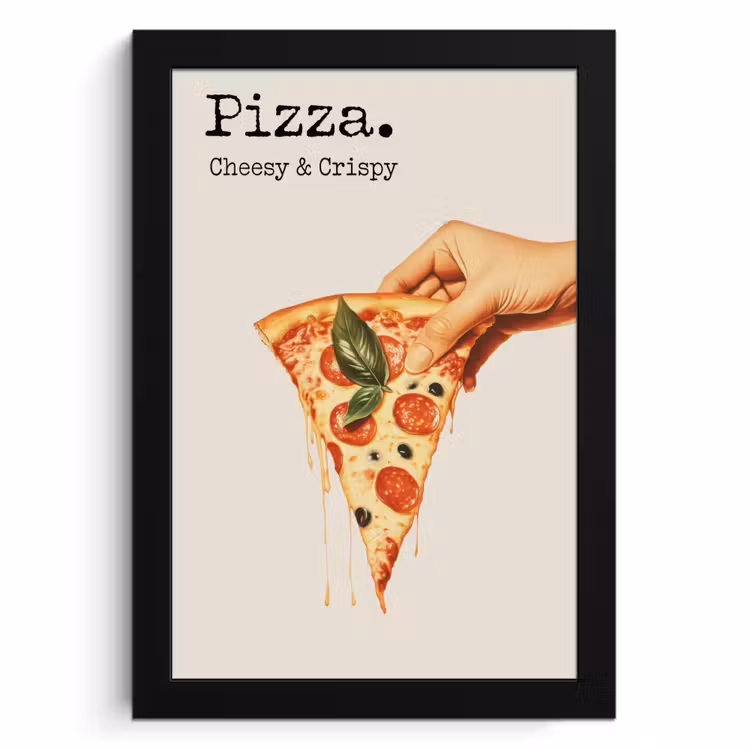 Cuadros enmarcados - Pizza - Queso - Pepperoni — 1