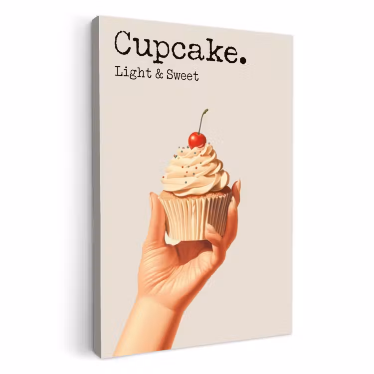 Lienzos decorativos - Cupcake - Dulce - Cereza — 1