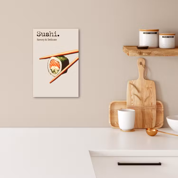 Lienzos decorativos - Sushi - Salmón - Arroz - Japonés — 2