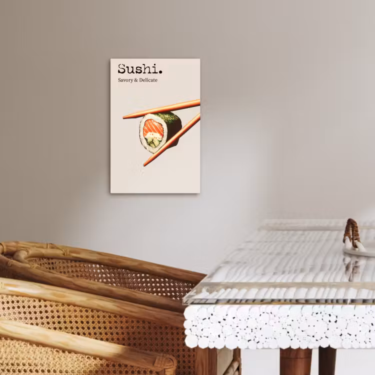 Lienzos decorativos - Sushi - Salmón - Arroz - Japonés — 4