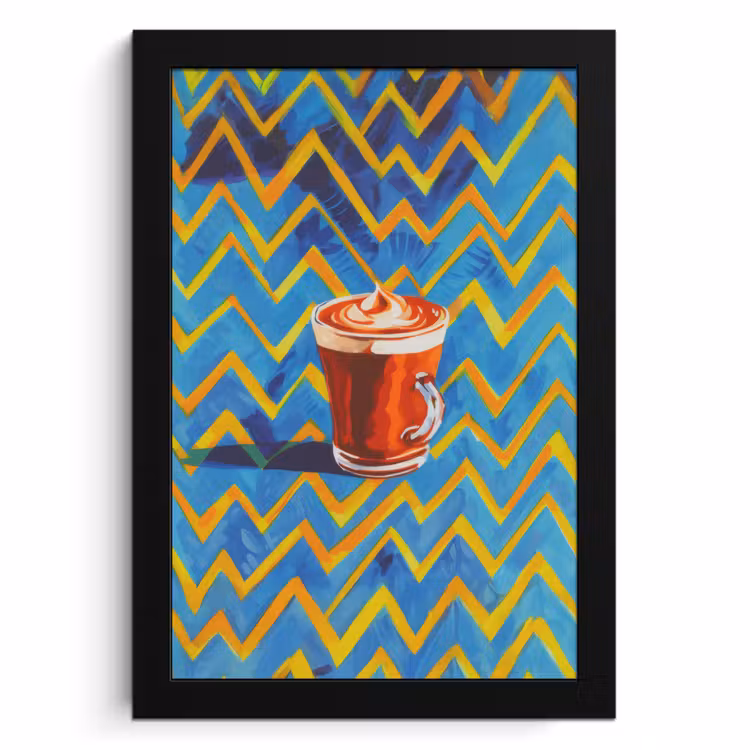 Cuadros enmarcados - Taza - Café - Zigzag - Nata montada — 1