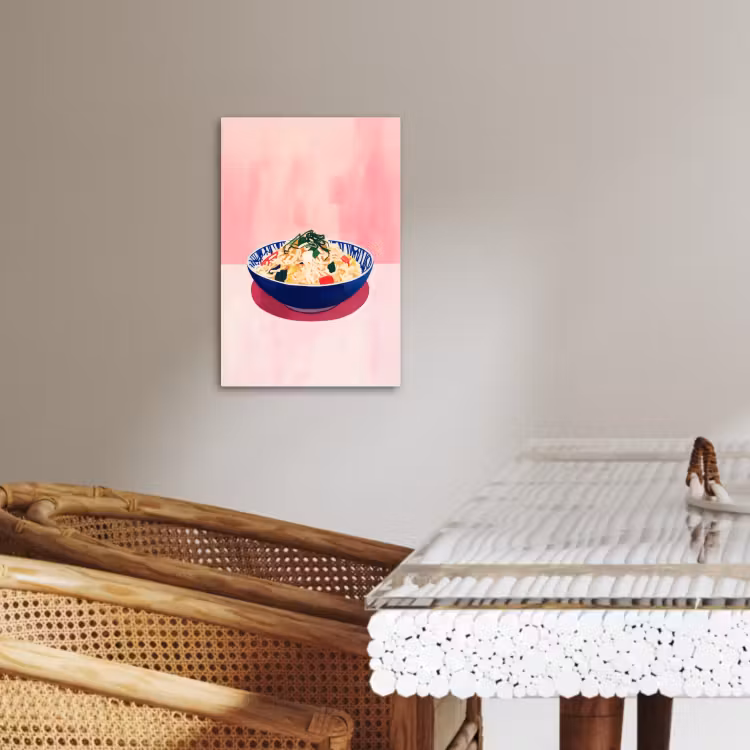 Lienzos decorativos - Arroz - Ilustración - Cuenco - Verduras — 4