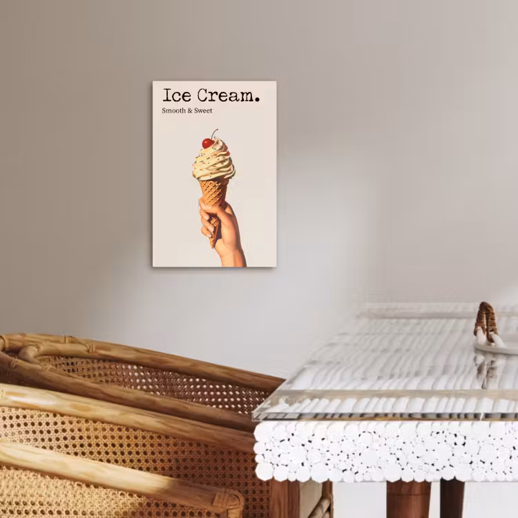 Lienzos decorativos - Helado - Helado suave - Colorido - Cereza — 2