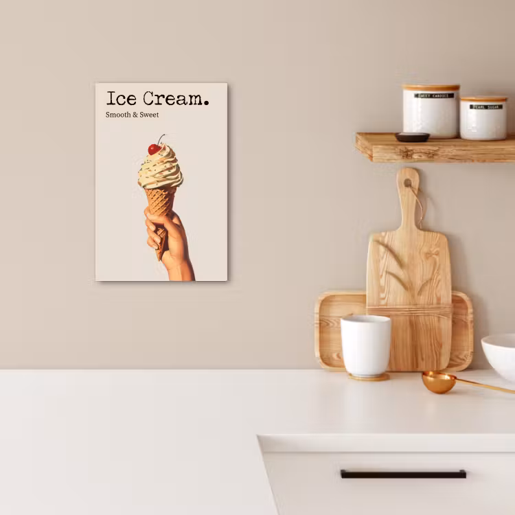Lienzos decorativos - Helado - Helado suave - Colorido - Cereza — 3