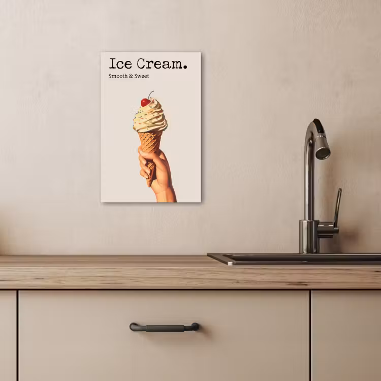 Lienzos decorativos - Helado - Helado suave - Colorido - Cereza — 4