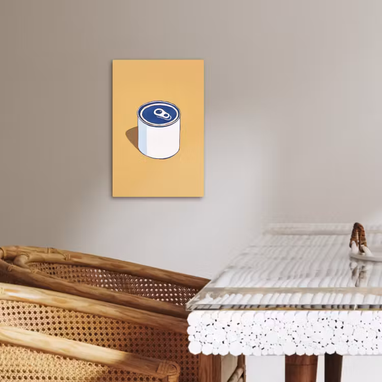 Lienzos decorativos - Lata - Minimalista - Azul - Ilustración — 4