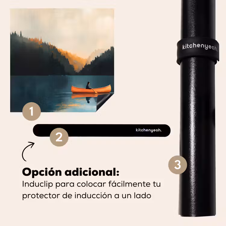 Protector de inducción - Bosques - Lago - Canoa - Naranja — 8