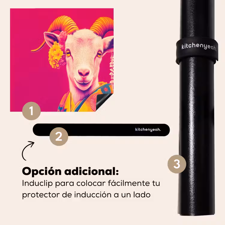 Protector de inducción - Cabra - Cuernos - Kimono - Colorido — 8
