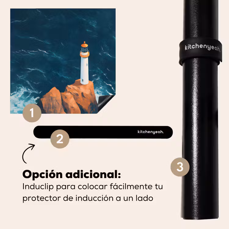 Protector de inducción - Faro - Roca - Mar - Olas — 8