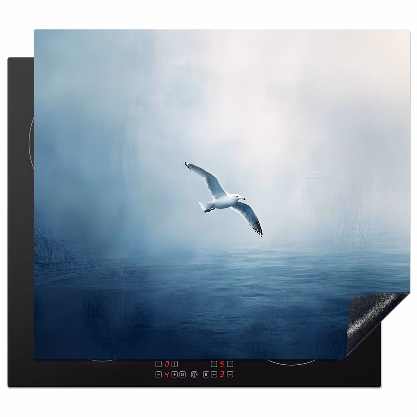 Protector de inducción - Gaviota - Blanca - Mar - Niebla — 1