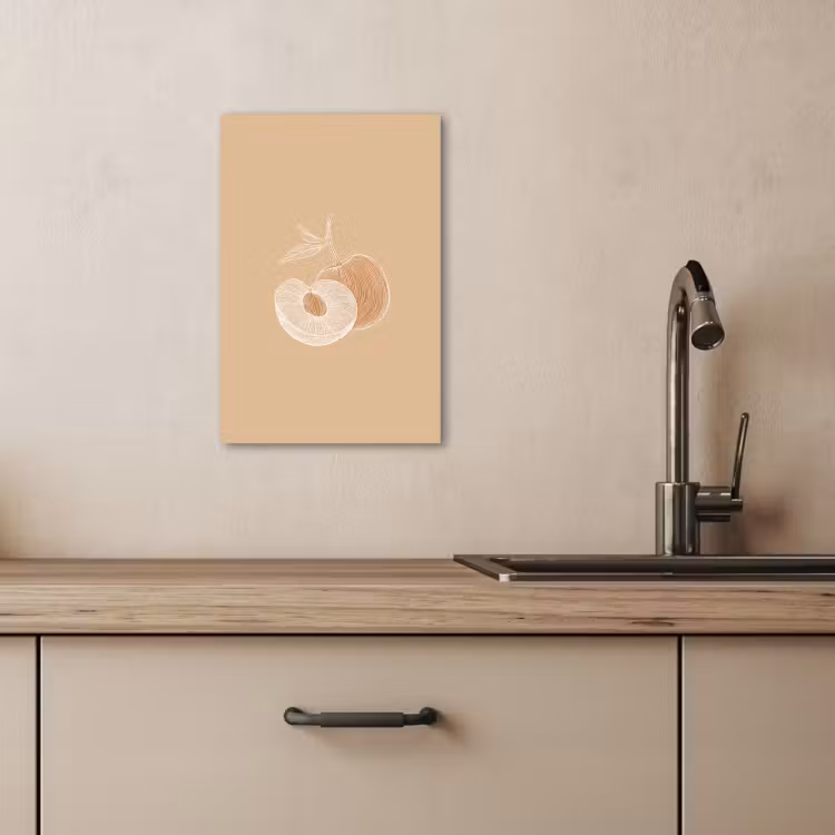 Lienzos decorativos - Melocotón - Dibujo lineal - Foso - Beige — 4