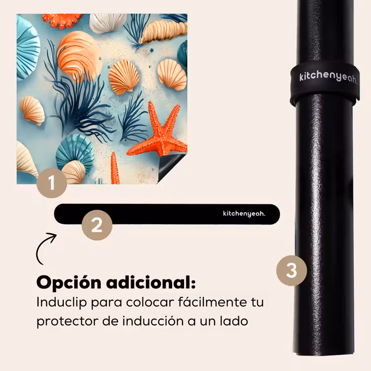 Protector de inducción - Estrellas de mar - Conchas - Ilustración - Arena — 8