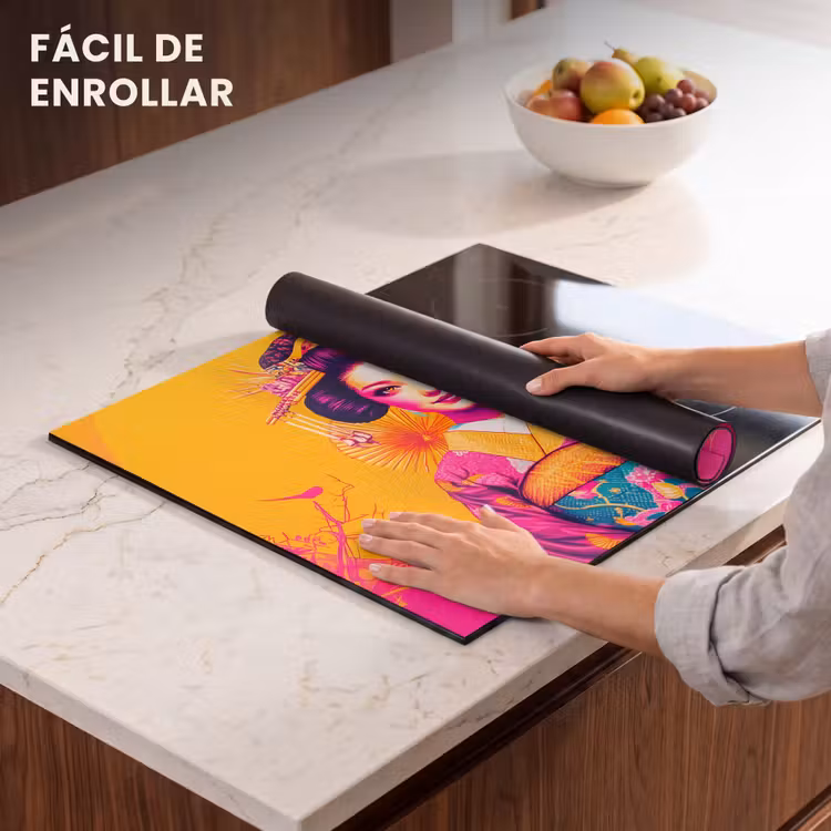 Protector de inducción - Flores - Mujer - Kimono - Rosa — 7