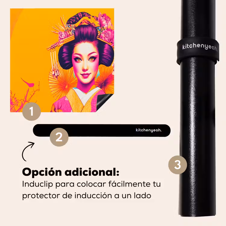 Protector de inducción - Flores - Mujer - Kimono - Rosa — 8