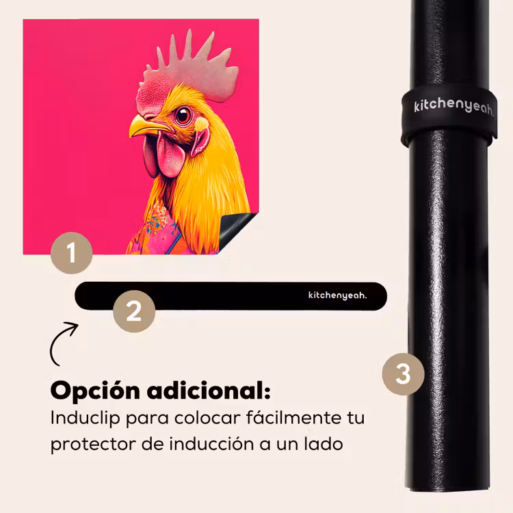Protector de inducción - Gallo - Colorido - Kimono - Rosa — 8