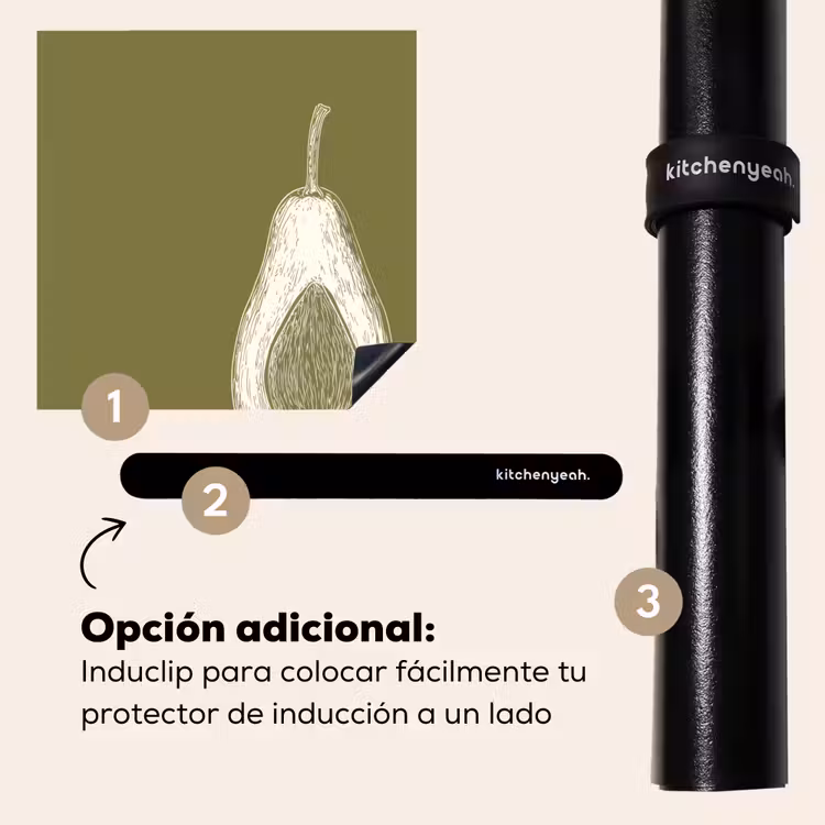 Protector de inducción - Aguacate - Minimalista - Ilustración - Verde — 8