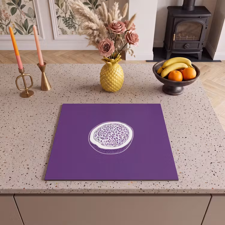 Protector de inducción - Fruta de la pasión - Semillas - Morado - Minimalista — 3