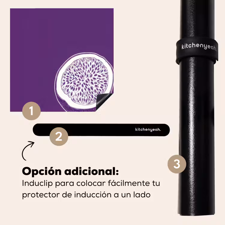 Protector de inducción - Fruta de la pasión - Semillas - Morado - Minimalista — 8