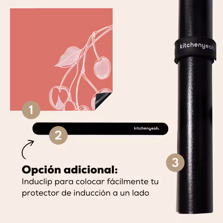 Protector de inducción - Ilustración de líneas - Cerezo - Rama - Blanco — 8