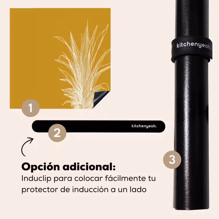 Protector de inducción - Ilustración lineal - Piña - Corona de hojas - Amarillo ocre — 8