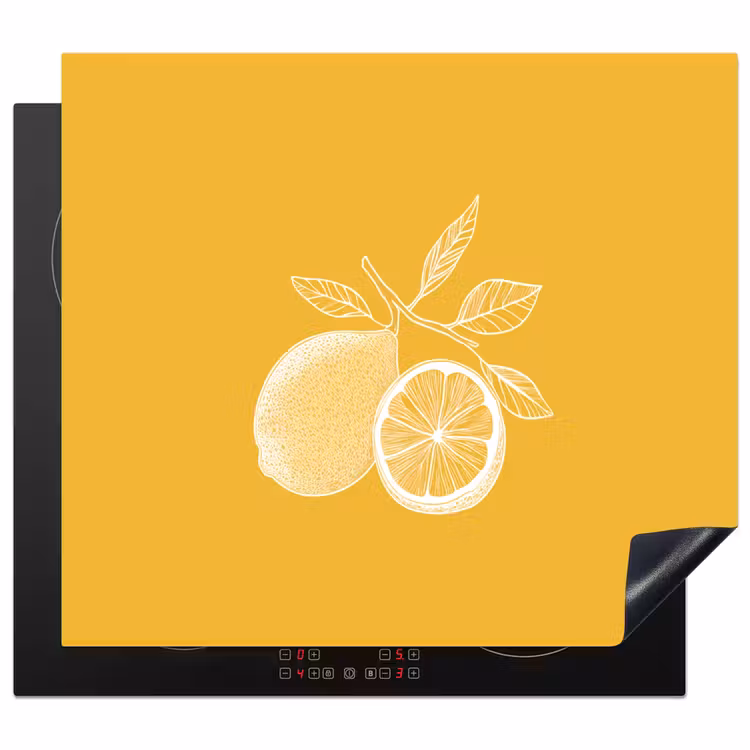 Protector de inducción - Limones - Ilustración - Minimalista - Amarillo — 1