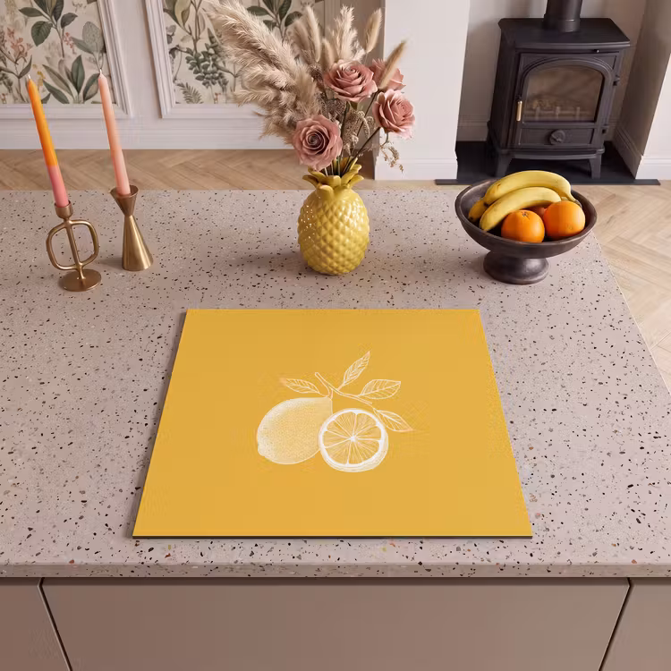 Protector de inducción - Limones - Ilustración - Minimalista - Amarillo — 3