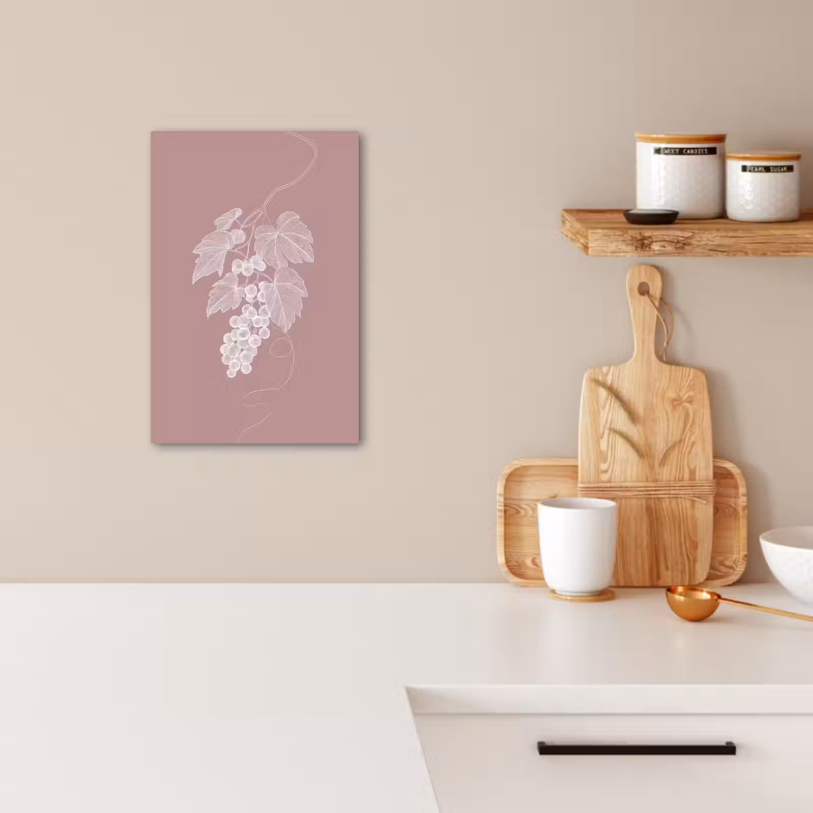 Lienzos decorativos - Truss - Uvas - Ilustración - Hojas — 1