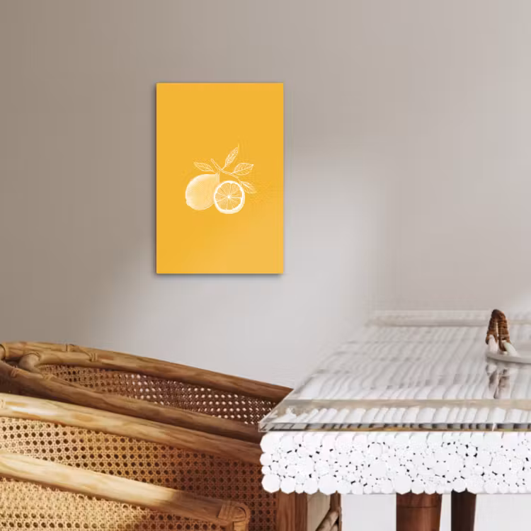 Lienzos decorativos - Limones - Ilustración - Minimalista - Amarillo — 4