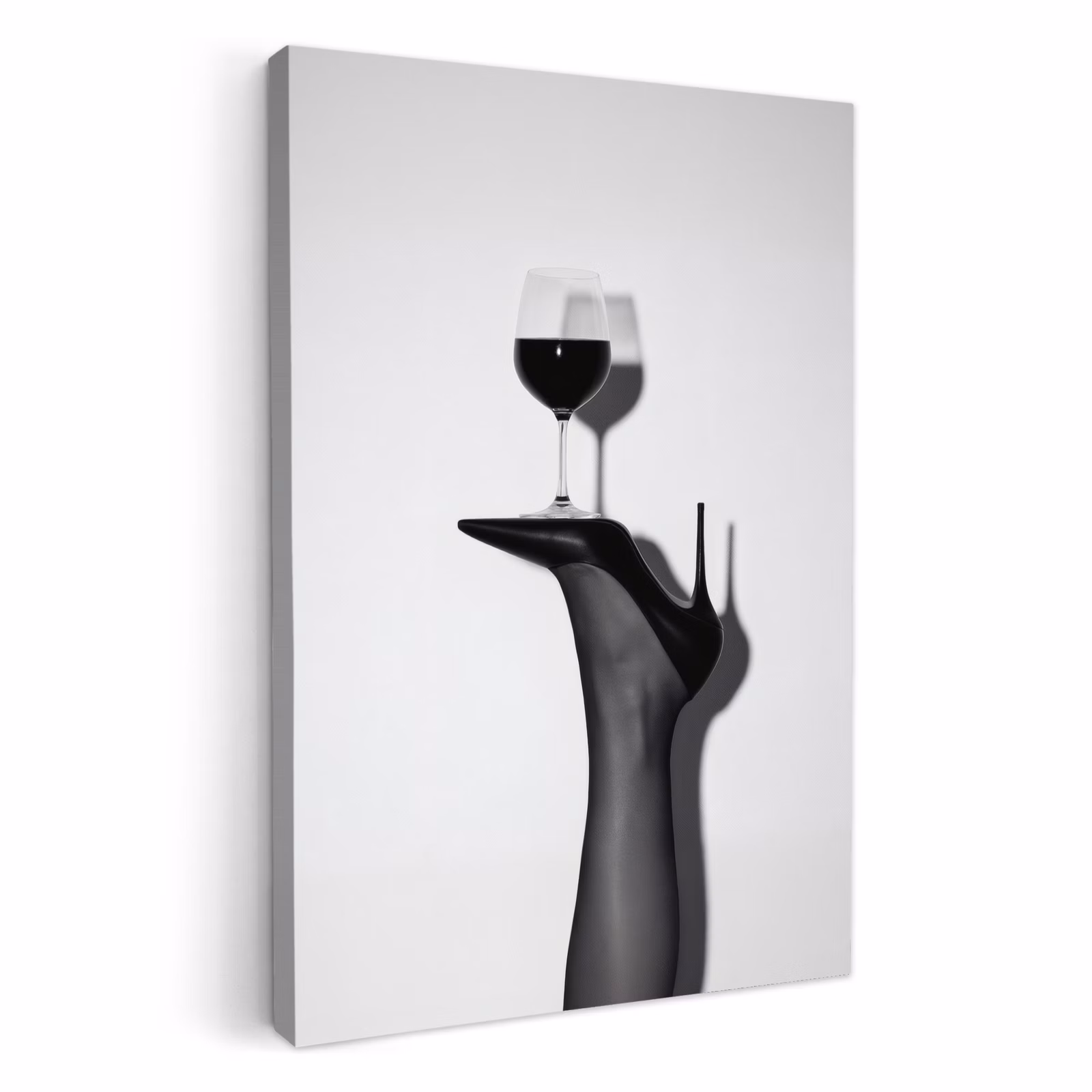 Lienzos decorativos - Tacón - Vino - Minimalista - Negro — 1