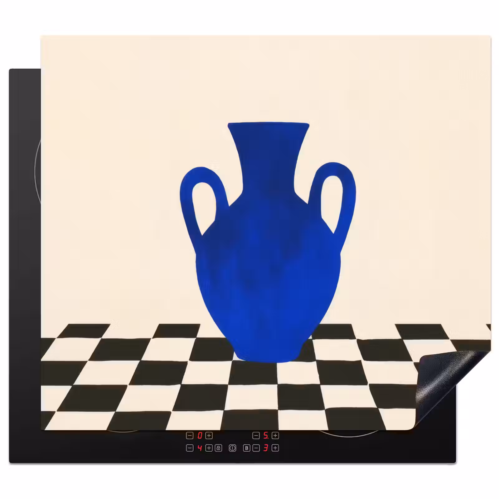Protector de inducción - Jarrón - Azul - Bloqueado - Moderno — 1