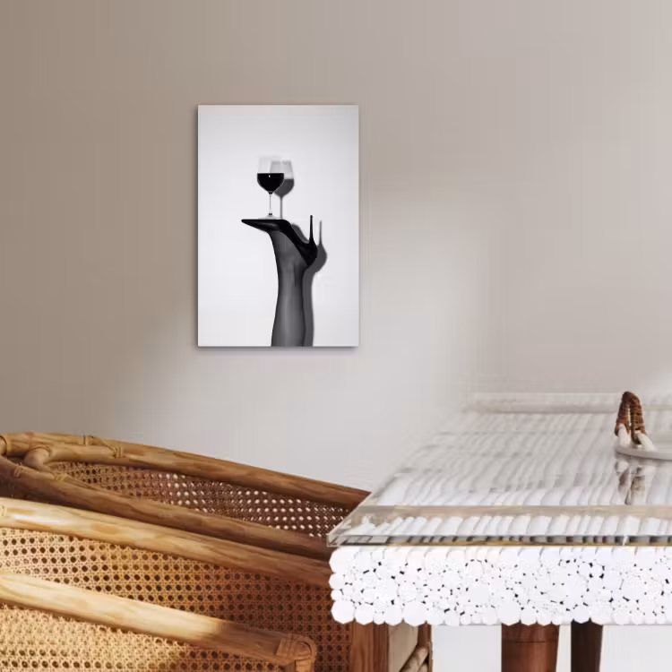 Lienzos decorativos - Tacón - Vino - Minimalista - Negro — 2