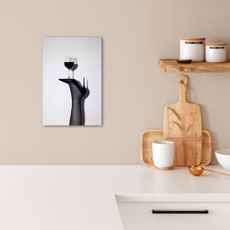 Lienzos decorativos - Tacón - Vino - Minimalista - Negro — 4