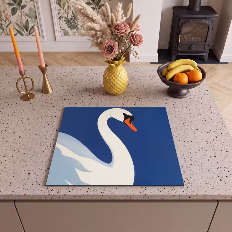 Protector de inducción - Cisne - Blanco - Pico - Ilustración — 3