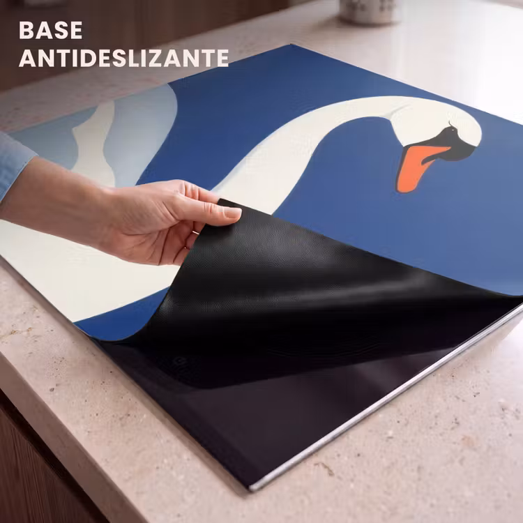 Protector de inducción - Cisne - Blanco - Pico - Ilustración — 6