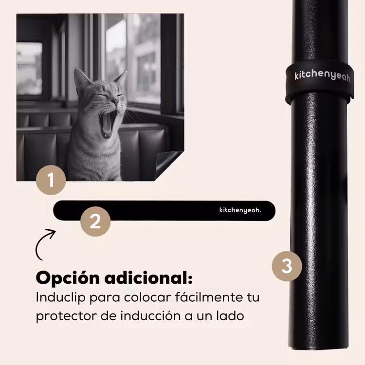 Protector de inducción - Gato - Café - Pan - Negro — 8