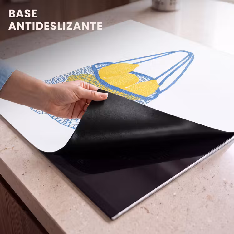 Protector de inducción - Bolsa - Azul - Limones - Ilustración — 6