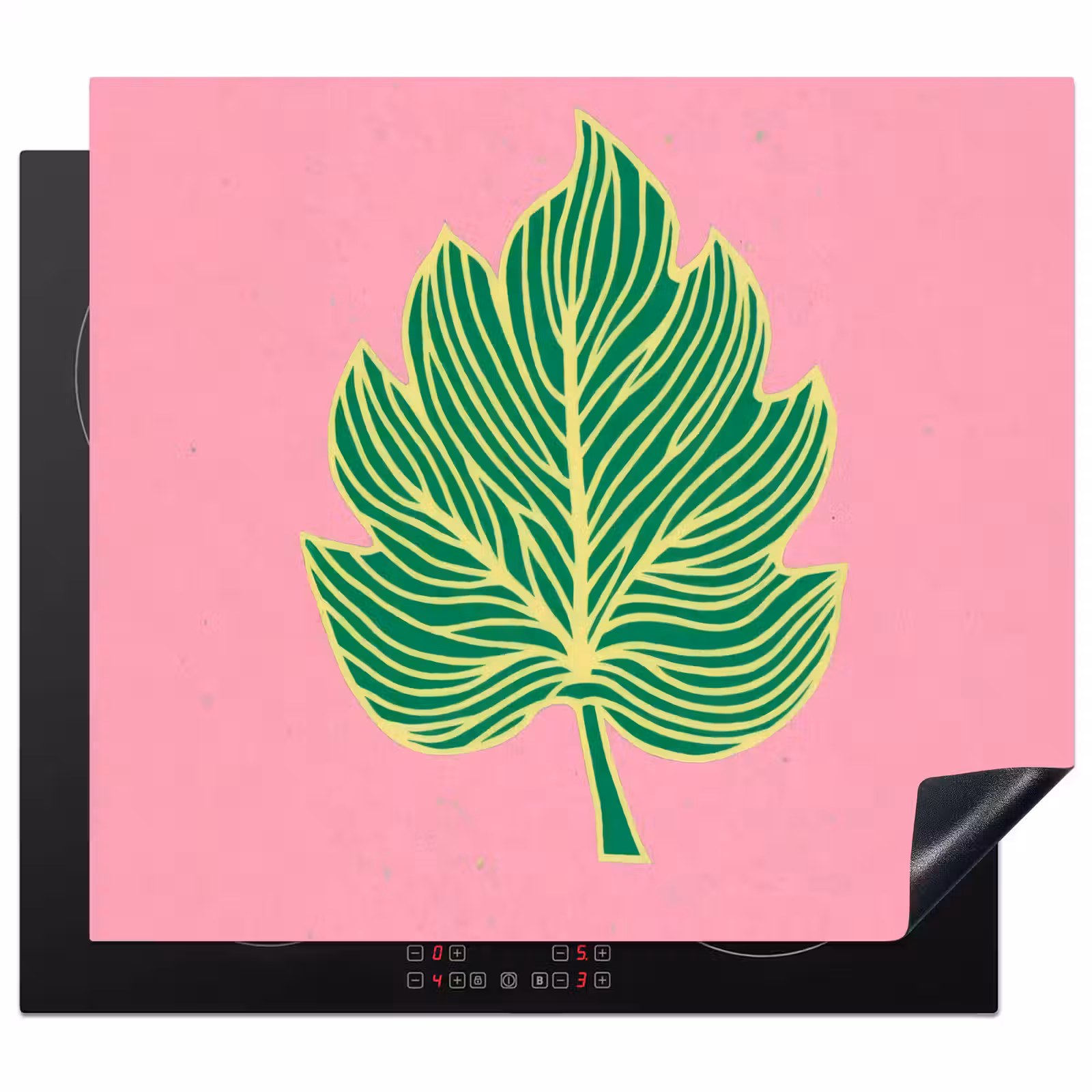 Protector de inducción - Hoja - Verde - Ilustración - Minimalista — 1