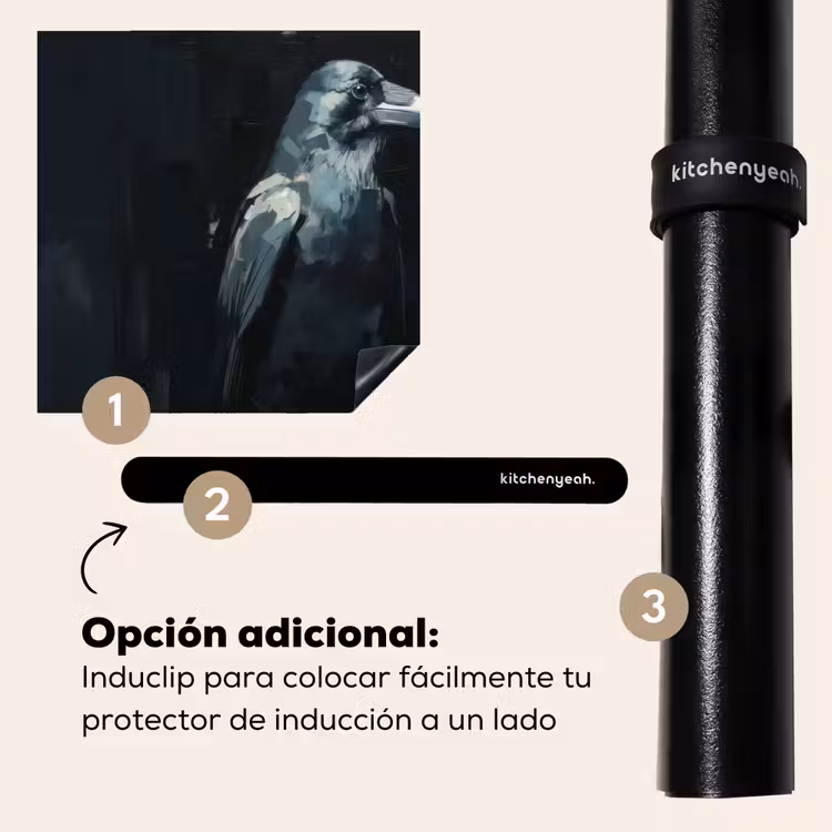 Protector de inducción - Cuervo - Pájaros - Negro — 8