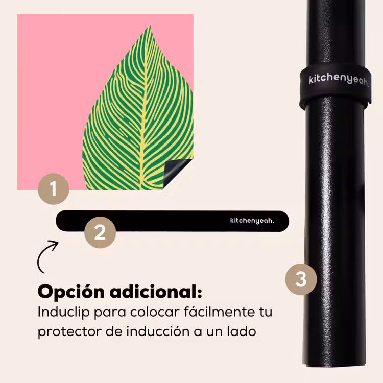 Protector de inducción - Ilustración - Hoja - Minimalista - Verde — 8