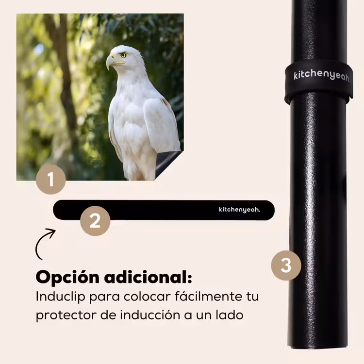 Protector de inducción - Águila - Madera - Blanco - Plantas — 8