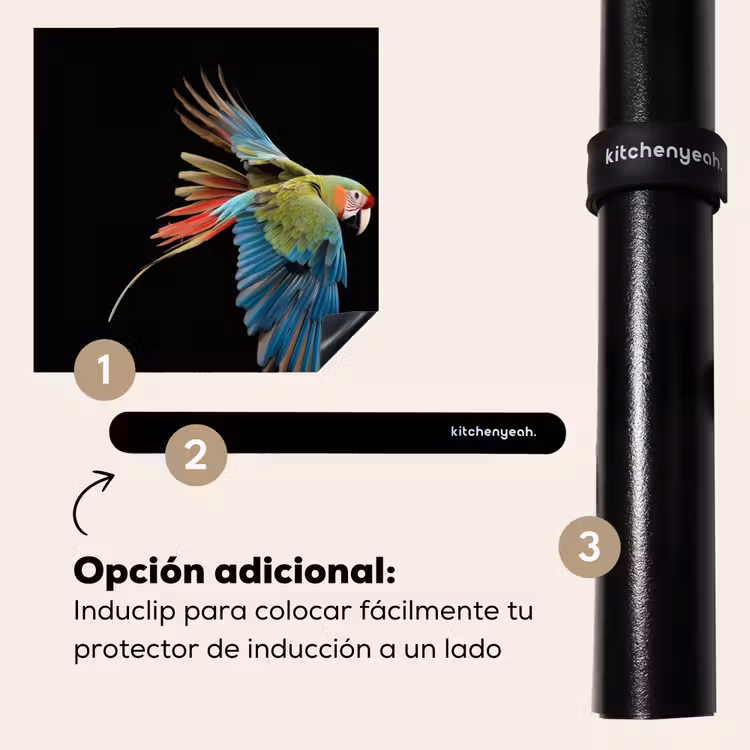 Protector de inducción - Loro - Colorido - Alas - Ornamentado — 8