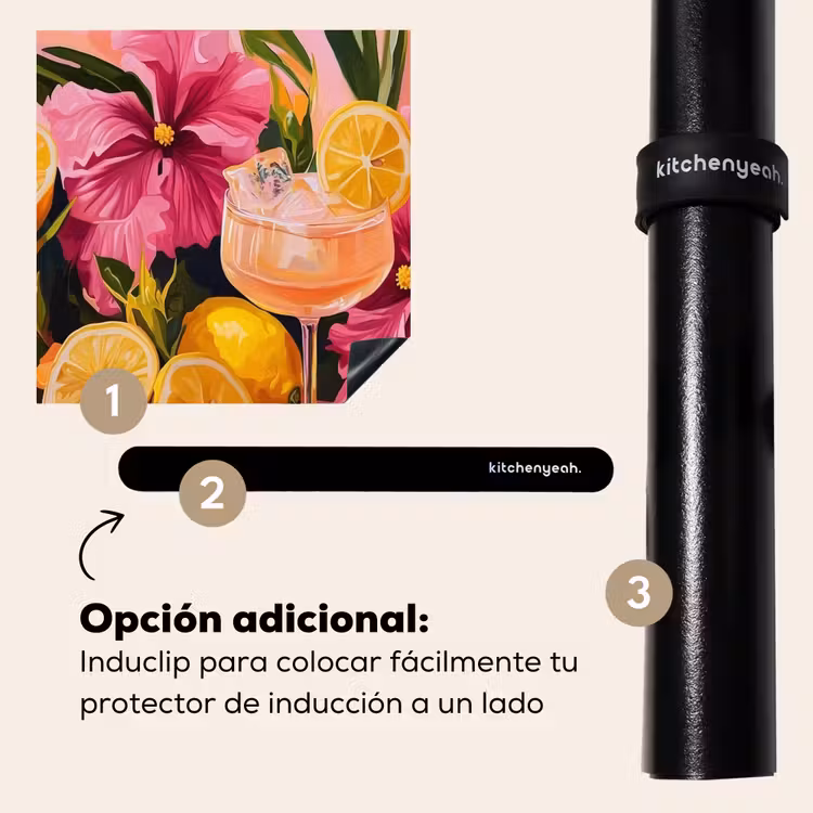 Protector de inducción - Bebida - Flores - Amarillo — 8