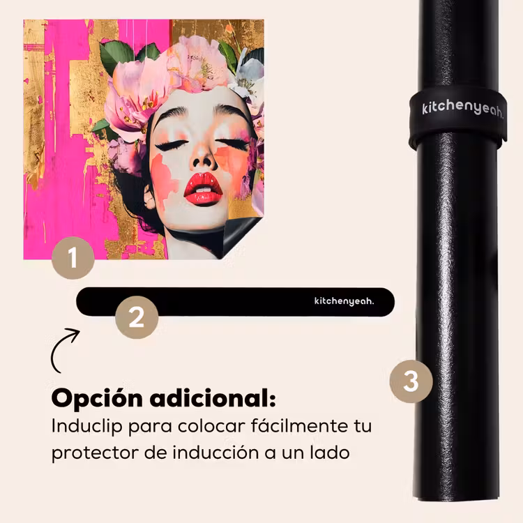 Protector de inducción - Corona de flores - Oro - Mujer - Retrato — 8