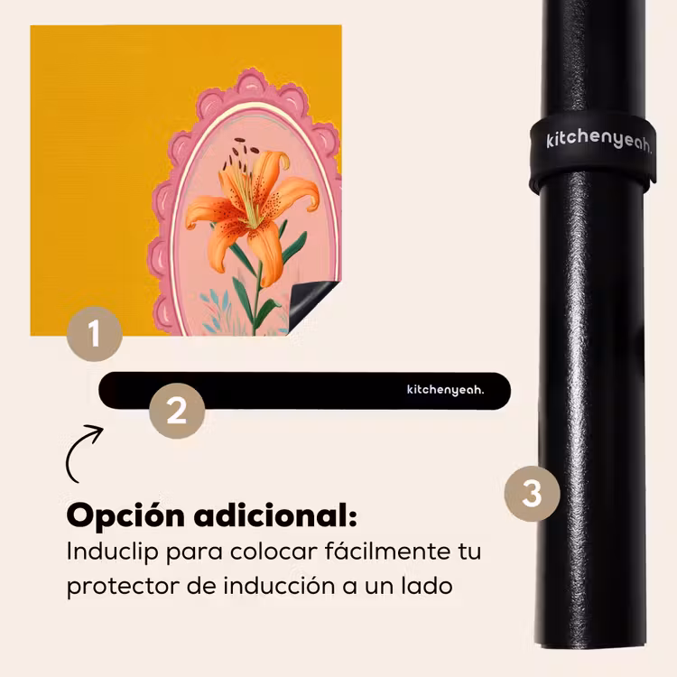 Protector de inducción - Lirio - Naranja - Marco - Oval — 8