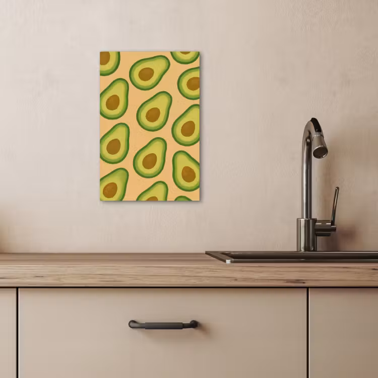 Lienzos decorativos - Aguacate - Patrón - Verde - Hueso — 4