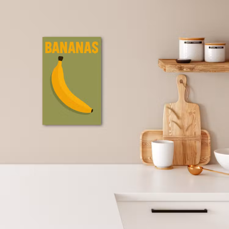 Lienzos decorativos - Banana - Minimalista - Amarillo — 2