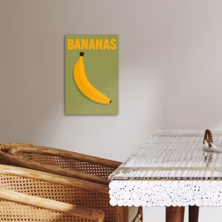 Lienzos decorativos - Banana - Minimalista - Amarillo — 3